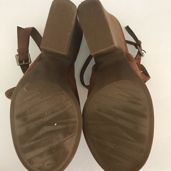 Carlos by Carlos Santana Sandal Women's Size 8 Brown Block Heel Open Toe - Picture 11 of 11